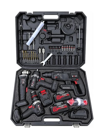 Prohummer PHM003 BLACKFORCE Profesyonel Kömürsüz Akülü 4lü Vidalama Seti - 21V 4Ah 700Nm Somun Sökme, Vidalama Matkap, Kırıcı Delici ve Avuç Taşlama