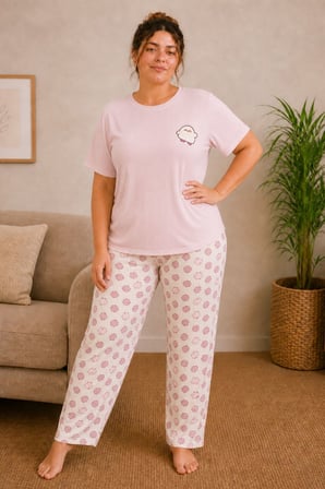 Luna Kısa Kol Kadın Pijama Takımı – Yumuşak Dokulu, Nefes Alabilir, Rahat Ev Giyim Seti