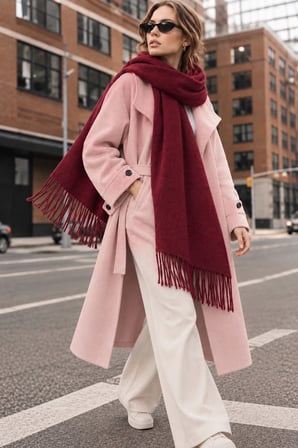 Soft Feel Kadın Atkı Şal – Yumuşak Dokulu Geniş Oversize Püsküllü Omuz Şalı