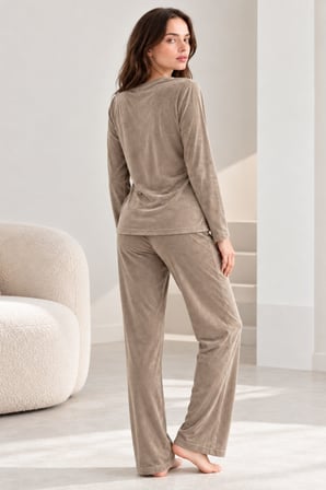 Nisanca Kışlık Kadın Kadife Pijama Takımı - Süper Soft Serisi