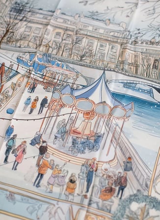 Pure Paris Çok Renkli Kadın Fular Carrousel d’Hiver