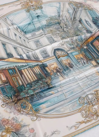 Pure Paris Çok Renkli Kadın Pano Desen Fular Galerie Vivienne