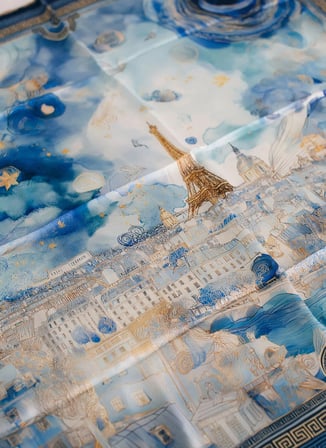 Pure Paris Çok Renkli Kadın Fular Rêves de Paris