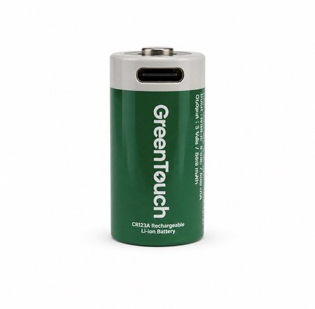 GreenTouch CR123A USB-C Şarj Edilebilir Pil — 4'lü