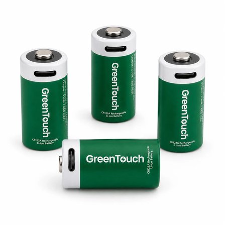 GreenTouch CR123A USB-C Şarj Edilebilir Pil — 4'lü