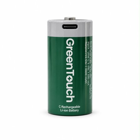 GreenTouch C USB-C Şarj Edilebilir Orta Boy Pil — 2'li
