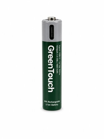 GreenTouch AAA USB-C Şarj Edilebilir İnce Kalem Pil — 4'lü