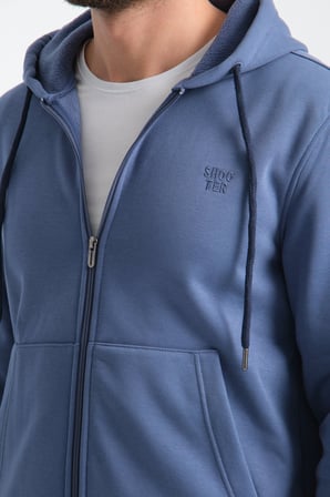 İndigo Kışlık Erkek Eşofman Takımı Thermosoft Teknolojisi Içi Kuzu Görünümlü Regular Kalıp İNDİGO xl
