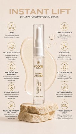 Yooné Skincare INSTANT LIFT SERUM 10 ml LIFTING ETKİLİ KIRIŞIKLIK KARŞITI YÜZ SERUMU