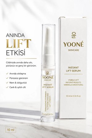 Yooné Skincare INSTANT LIFT SERUM 10 ml LIFTING ETKİLİ KIRIŞIKLIK KARŞITI YÜZ SERUMU
