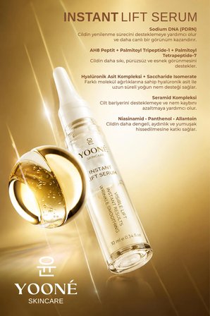 Yooné Skincare INSTANT LIFT SERUM 10 ml LIFTING ETKİLİ KIRIŞIKLIK KARŞITI YÜZ SERUMU