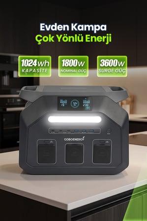 goboenergy p1800 1024wh lifepo4 1800w max. taşınabilir güç i̇stasyonu,güç kaynağı