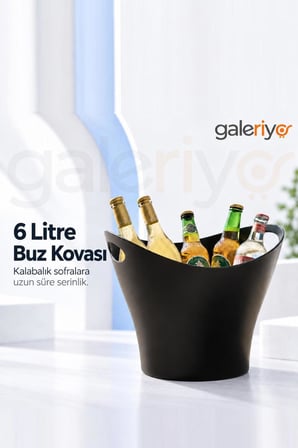 Galeriyo 6 Lt. İçecek ve Buz Kovası – Taşınabilir 