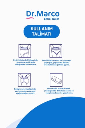 Dr.Marco Yetişkin Emici Külot Bez XXL Bel Ölçüsü 170+cm Islaklık Göstergeli 30'lu 3 Paket 90 Adet