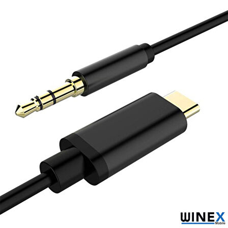 Global AX36 Type-C to 3.5mm Aux Ses Kablosu Siyah WNE0046