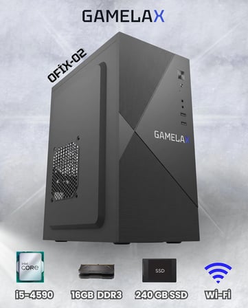 Gamelax Ofix-02 Intel Core i5-4590 16GB DDR3 Ram 240GB SSD Wi-Fi Masaüstü Ofis Bilgisayarı