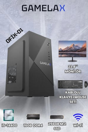 Gamelax Ofix-01- Dahua 23,8 Monitor - Klavye Mouse Full Set