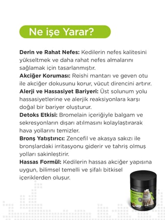 Cutepet Respicare Kedi Solunum Destek Tableti 60 Adet – Bağışıklık Desteği ve Nefes Açıcı Takviye