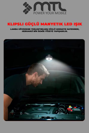 Manyetik Klipsli Taşınabilir Mini LED Selfie Işık, Şarj Edilebilir, 5 Mod, Evcil Hayvan Tasması İçin, Çok Amaçlı MT6802