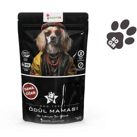 Barftr Dana Ciğer Köpek Ödül Maması 80 Gr