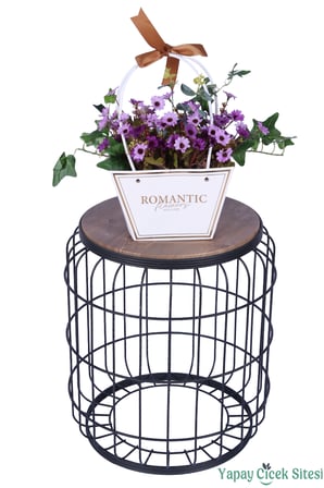 Yapay Çiçek Sitesi Yapay Çiçekli Romantic Çantalı Aranjman Model 11