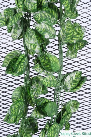 Yapay Çiçek Sitesi Yapay Alacalı Pothos İp Sarmaşığı 230 cm - 12 Adet