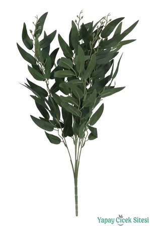Yapay Çiçek Sitesi Yapay Zeytin Dalı 50 Cm Mat Yeşil