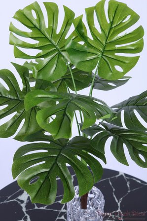Yapay Çiçek Sitesi Yapay Monstera Deve Tabanı 9 Dal Dekor Bitkisi 70 cm Yeşil