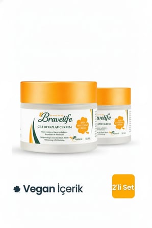 Bravelife Arbutin ve Panthenollü Aydınlatıcı Bakım Kremi 50 ml 2'li Set