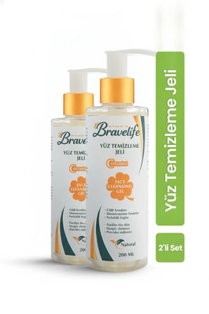 Bravelife C Vitaminli Panthenollü Yüz Temizleme Jeli 200 ml 2'li Set