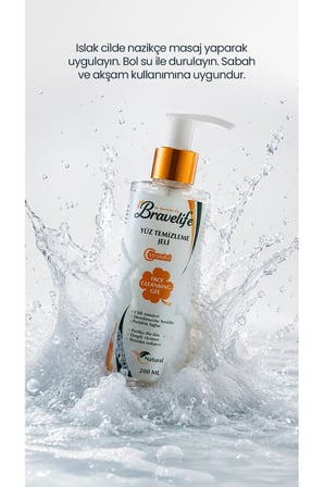 Bravelife C Vitaminli Panthenollü Yüz Temizleme Jeli 200 ml 2'li Set