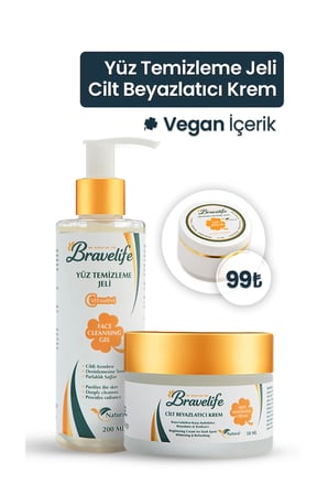 Aydınlatıcı Parlatıcı Eşitleyici Nemlendirici Canlandırıcı Doğal İçerikli Temizleme Jeli-Cilt Beyazlatıcı Krem-Dudak Balm