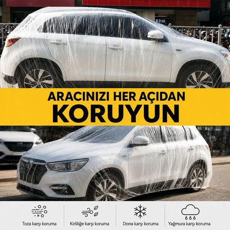 Sunup SN-38875 S Beden PE Araç Örtüsü 3.5X5.5M