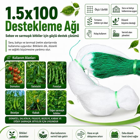 Sunup SN-38879 Bitki Tırmanma Ağı 1.5X100 M