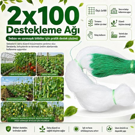 Sunup SN-38880 Bitki Tırmanma Ağı 2X100 M