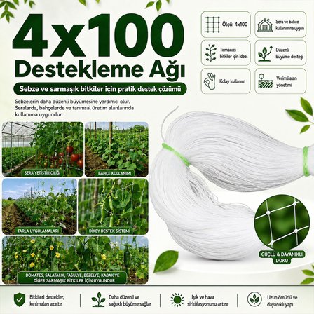 Sunup SN-38882 Bitki Tırmanma Ağı 4X100 M