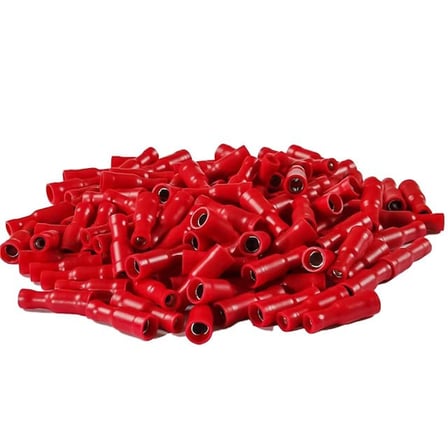 Powermaster PM-39064 0,5-1,5Mm2 Kesit 24X7x5mm Soket Kırmızı İzoleli Kablo Pabucu (100'Lü Paket)