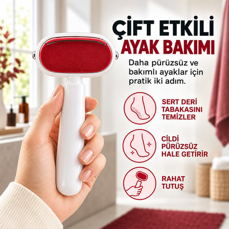 Sunup SN-39101 Çift Taraflı Ayak Törpüsü Nasır Ölü Deri Temizleyici
