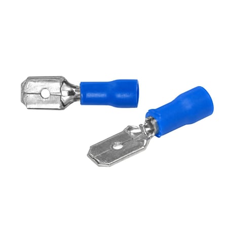Powermaster PM-39061 1,5-2,5Mm2 Kesit 22X6x6mm Soket Mavi İzoleli Kablo Pabucu (100'Lü Paket)