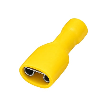 Powermaster PM-39073 4-6Mm2 Kesit 24X10x7,5Mm Soket Sarı İzoleli Kablo Pabucu (100'Lü Paket)