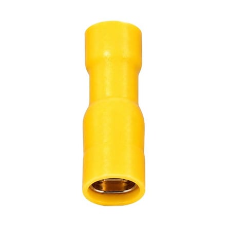 Powermaster PM-39075 4-6Mm2 Kesit 25X8x8mm Soket Sarı İzoleli Kablo Pabucu (100'Lü Paket)