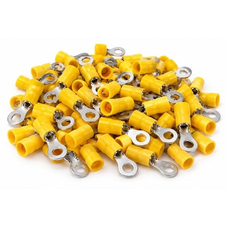 Powermaster PM-39079 4-6Mm2 Kesit 28X12x8mm Soket Sarı İzoleli Kablo Pabucu (100'Lü Paket)