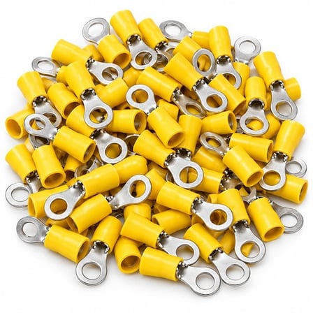 Powermaster PM-39080 4-6Mm2 Kesit 26X8x9mm Soket Sarı İzoleli Kablo Pabucu (100'Lü Paket)