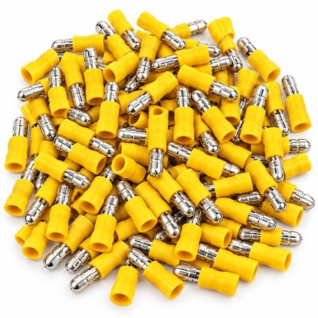 Powermaster PM-39082 4-6Mm2 Kesit 25X7x5mm Soket Sarı İzoleli Kablo Pabucu (100'Lü Paket)
