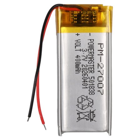 Lityum Polimer Şarj Edilebilir Pil Kulaklık Akıllı Saat Pili 50x18x38 Mm Devreli Pil
