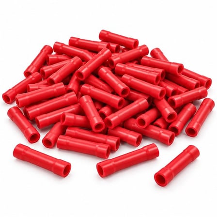 Powermaster PM-39055 0,5-1,5Mm2 Kesit 25X6x4mm Soket Kırmızı İzoleli Kablo Pabucu (100'Lü Paket)