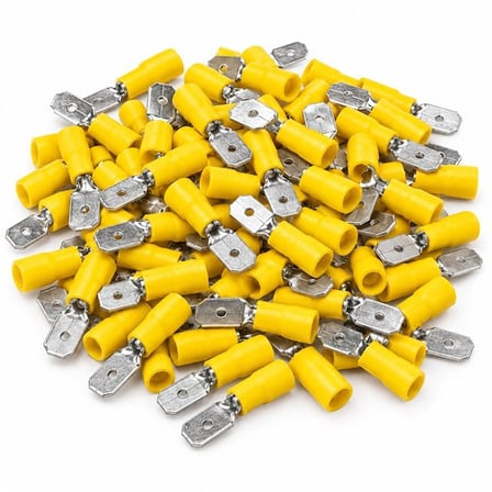 Powermaster PM-39081 4-6Mm2 Kesit 24X7x6mm Soket Sarı İzoleli Kablo Pabucu (100'Lü Paket)