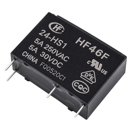 HF46F 24-HS1 24V DC 5A Mini Güç Rölesi (4 Pin PCB Tipi)
