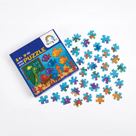 Deniz Okulu Mini Puzzle 40 Parça 3-7 Yaş Eğitici Çocuk Puzzle Yapboz