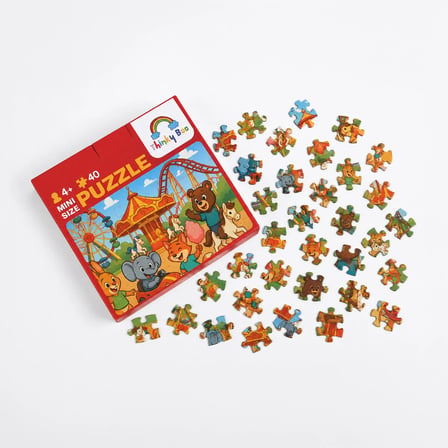 Lunapark Mini Puzzle 40 Parça 3-7 Yaş Eğitici Çocuk Puzzle Yapboz